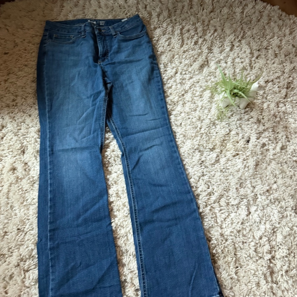 Classic Cruel dark wash patterned y2k Blue Boot Cut Women's Jeans your style wit - Picture 6 of 12